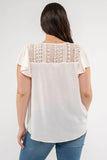 +Button Down Blouse || White