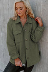 Quilted Shacket || Army Green