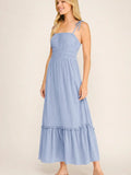 Tiered Maxi Dress || Denim Blue