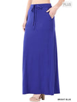 Plus Size Maxi Skirt || Blue