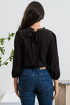 Eyelet Lace Blouse || Black