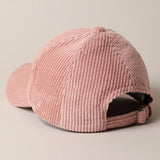 Dog Mom Corduroy Baseball Cap || Mauve