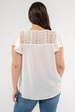 +Button Down Blouse || White