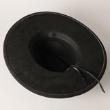 Flat Brim Fedora Hat || White
