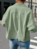 Corduroy Shacket || Light Green