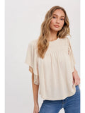 Smocking Ruffle Top || Oatmeal