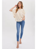 Smocking Ruffle Top || Oatmeal