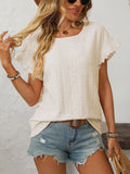 Crewneck Sweet Short-Sleeve Top