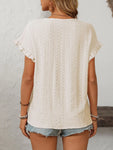 Crewneck Sweet Short-Sleeve Top