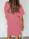 Short-Sleeved T-Shirt Dress || Pink