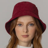 Thin Corduroy Bucket Hat || Rust