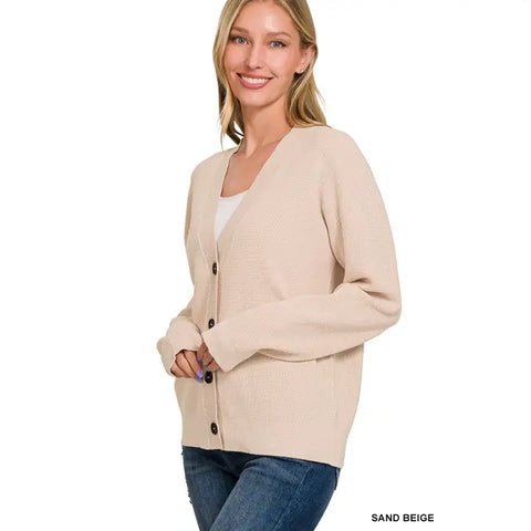 Sweater Cardigan || Sand Beige
