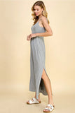 Maxi Dress || Heather Grey Stripe