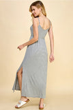 Maxi Dress || Heather Grey Stripe