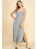 Maxi Dress || Heather Grey Stripe