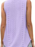 Loose Fit Sleeveless Tank || Purple