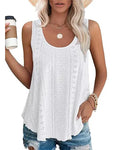 Loose Fit Sleeveless Tank || White