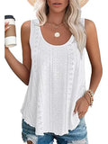 Loose Fit Sleeveless Tank || White