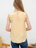 Lace Trim Blouse || Dusty Yellow
