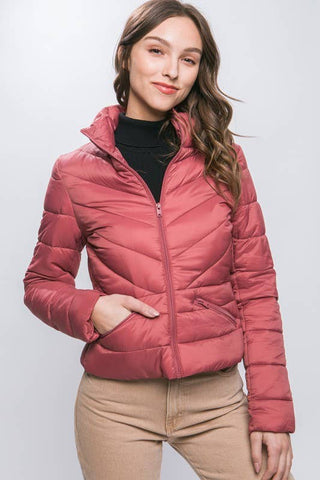 Puffer Jacket || Terra Pink