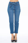 Belted Jeans || Medium Wash