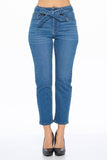 Belted Jeans || Medium Wash
