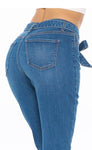 Belted Jeans || Medium Wash